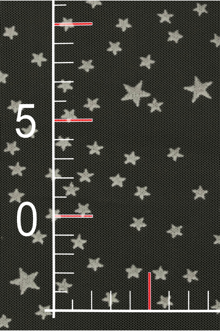 Tulle with star flock IT4007673