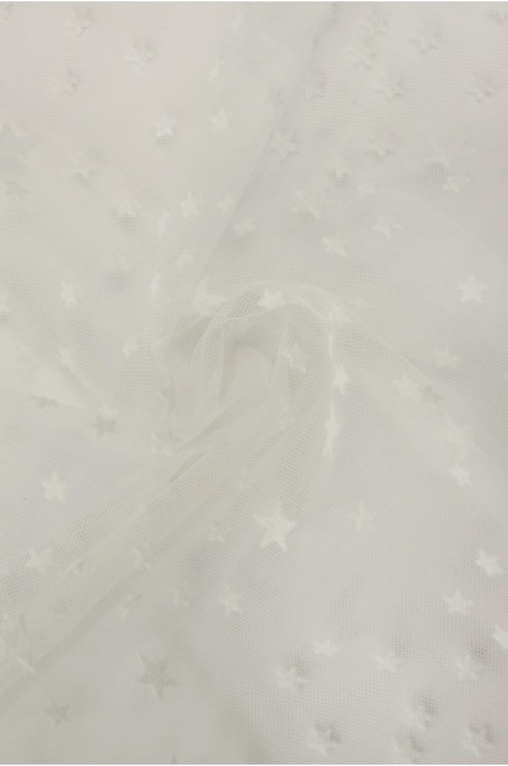 Tulle with star flock IT4007673