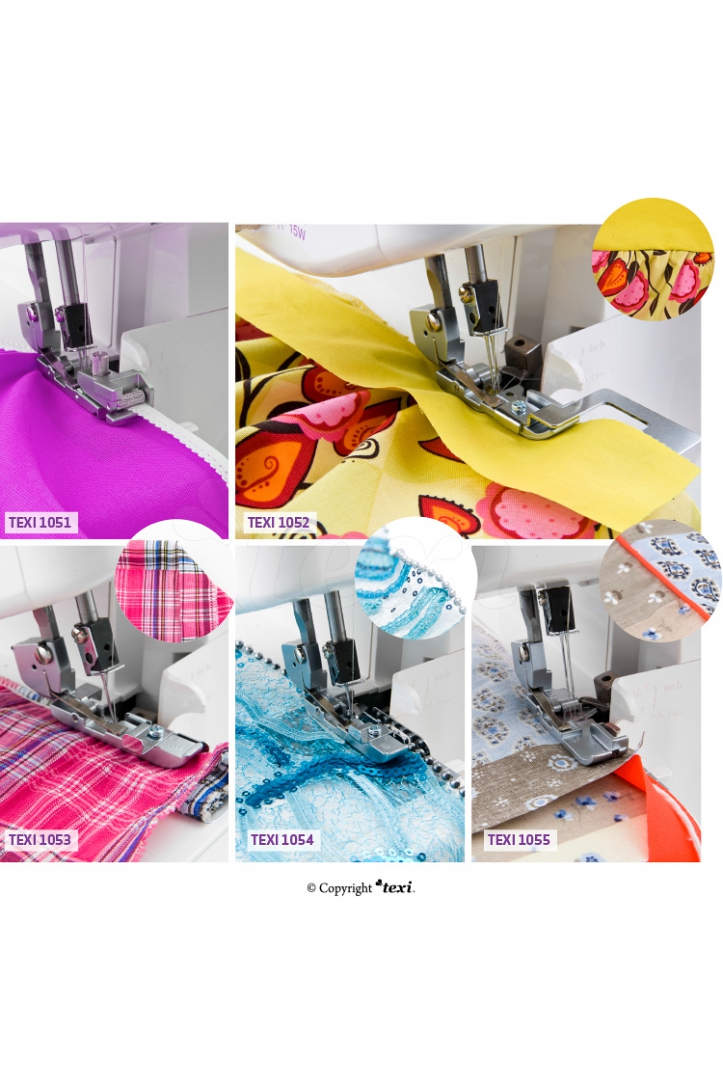 Zestaw 5 stopek do owerloka TEXI1050