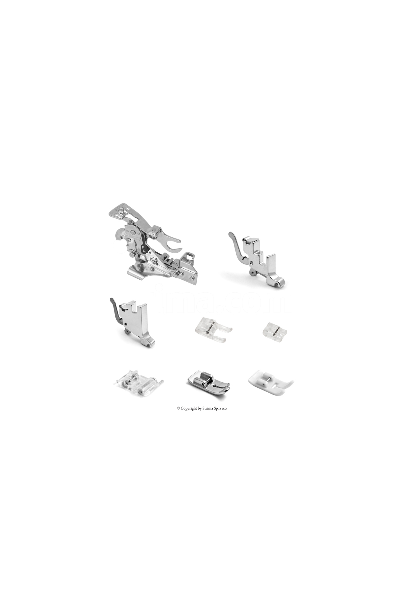 Presser foot set for house sewing machine, 8 pcs.