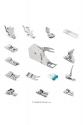 Set von Füßen für Haushaltsnähmaschine, 15 Stck