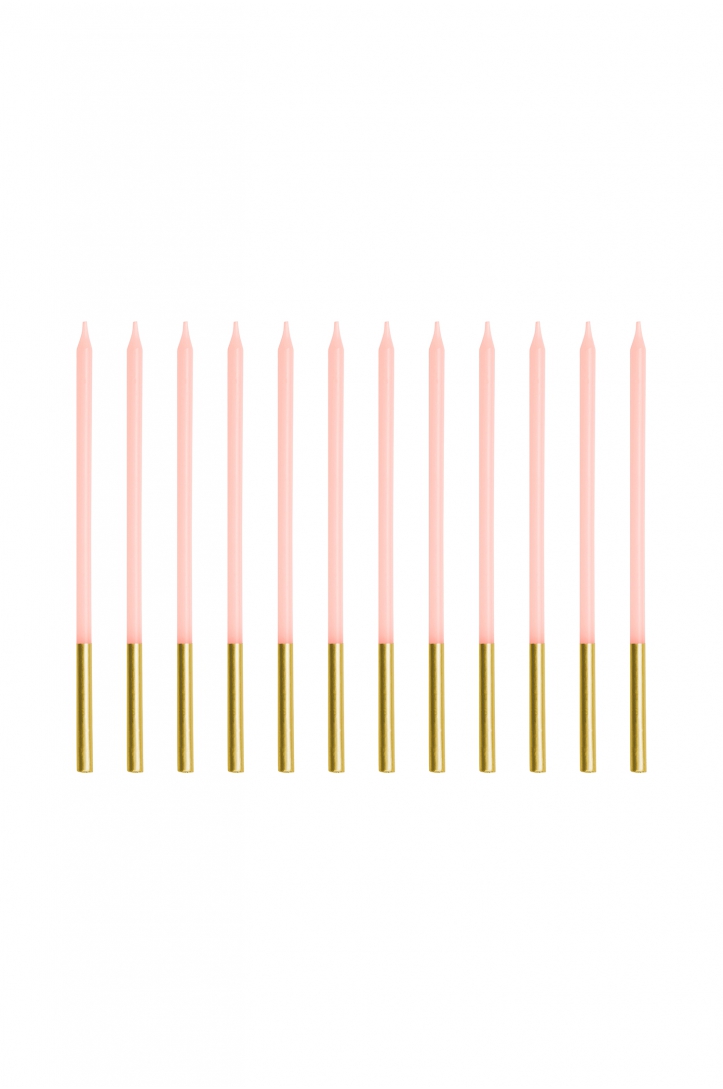 Plain birthday candles 14 cm