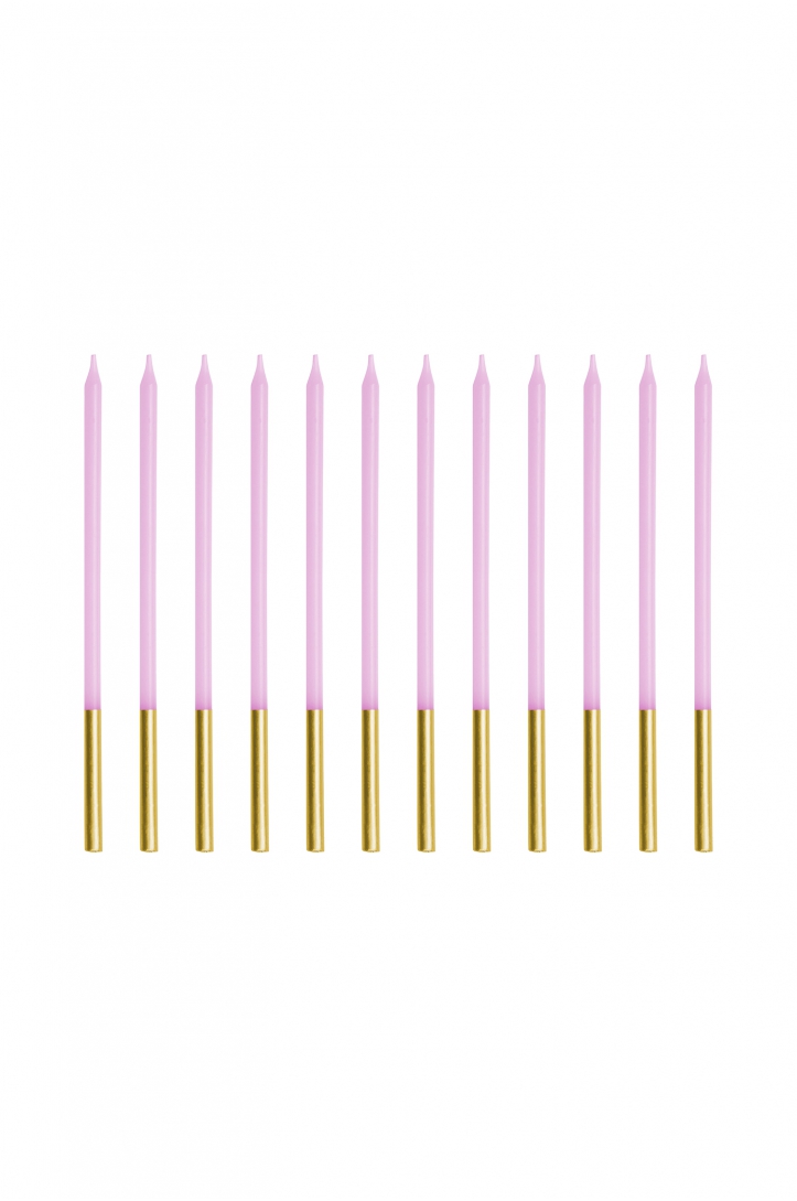 Plain birthday candles 14 cm
