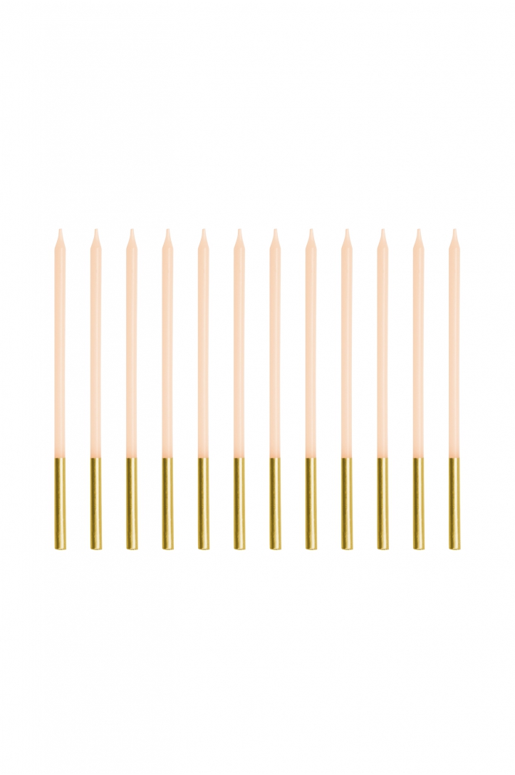 Plain birthday candles 14 cm