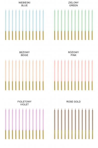 Glatte Geburtstagskerzen 14 cm