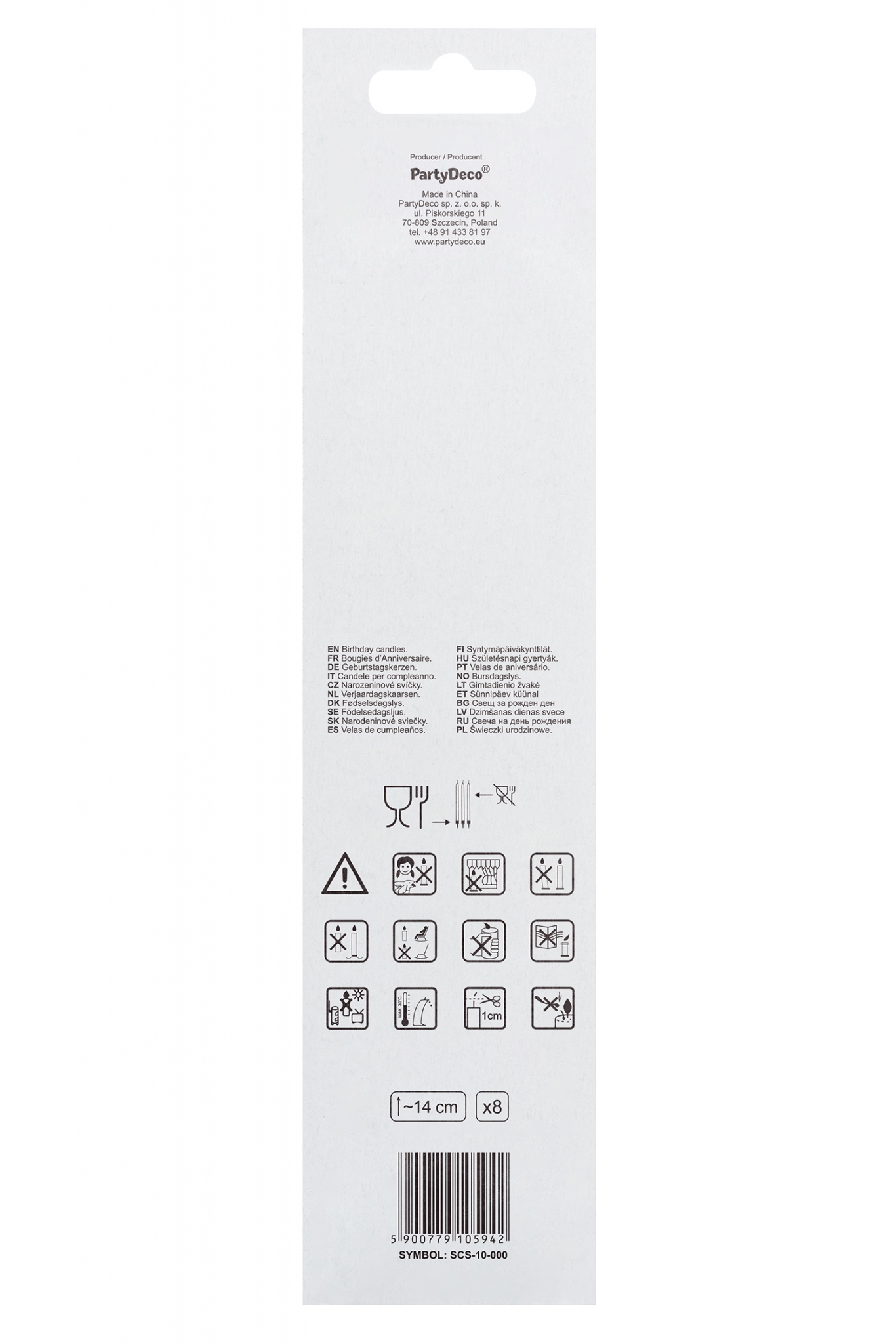 Twisted birthday candles