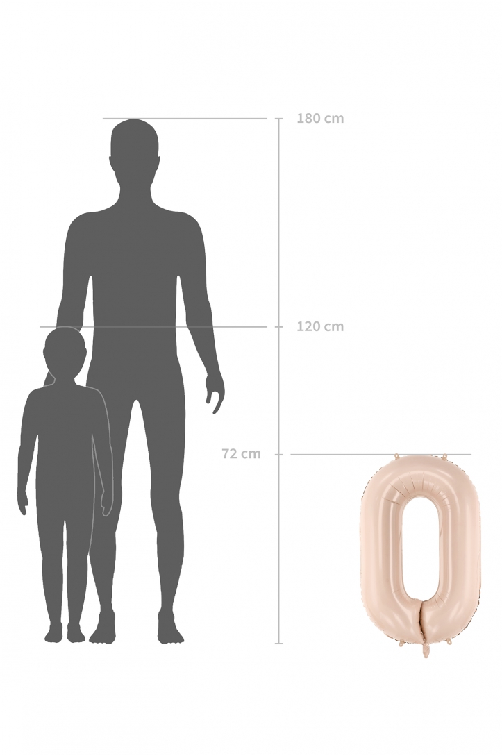 Foil Balloon Number Beige