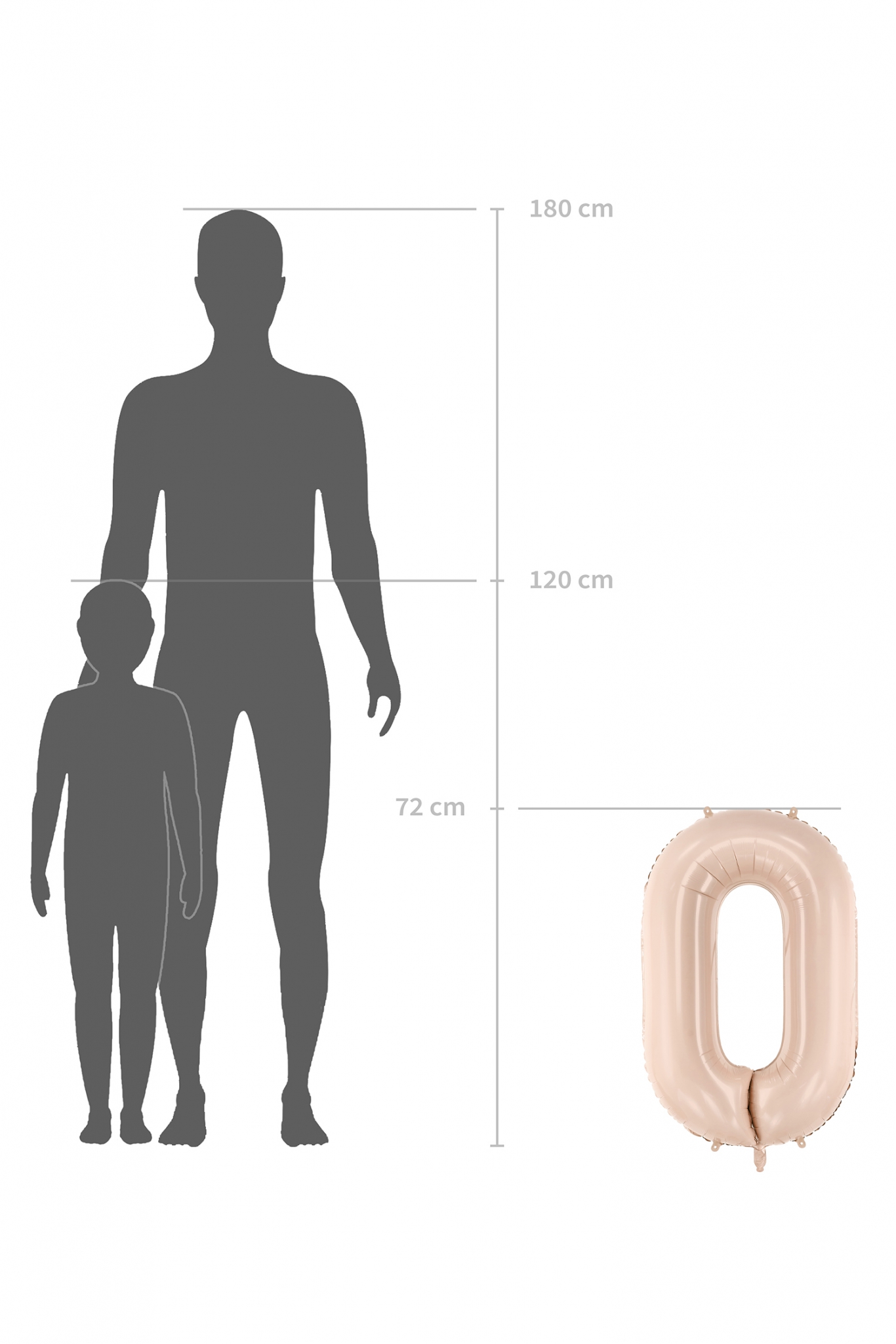 Foil Balloon Number Beige