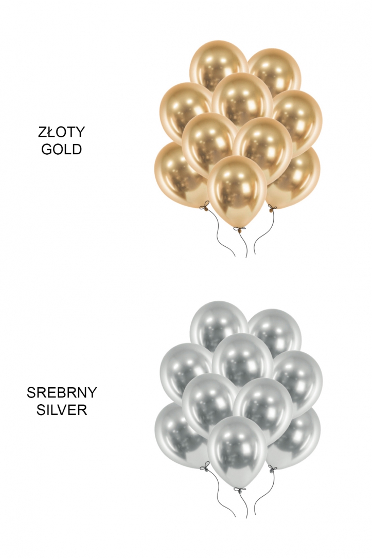 Balony Glossy Złote 30 cm