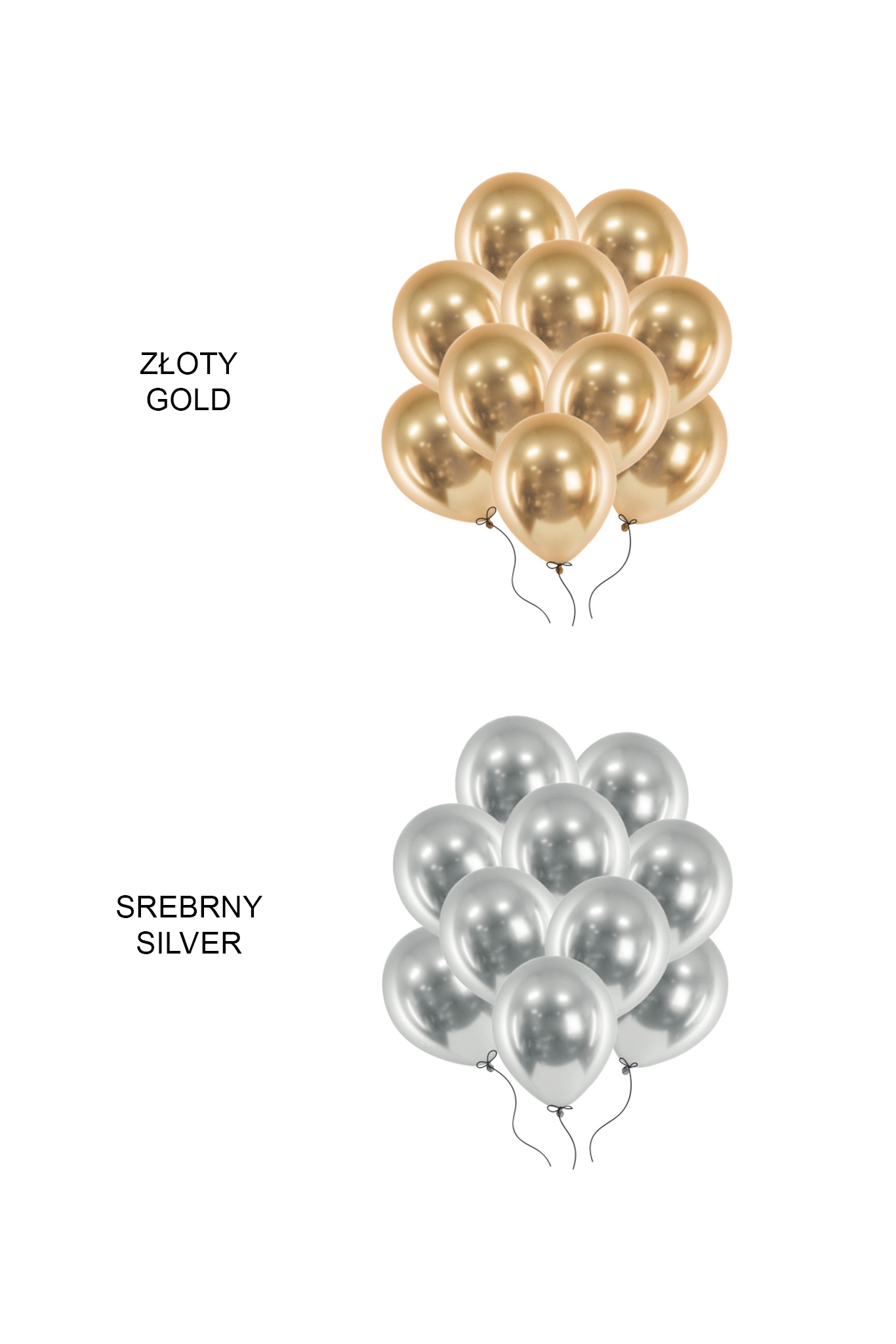 Balony Glossy Złote 30 cm