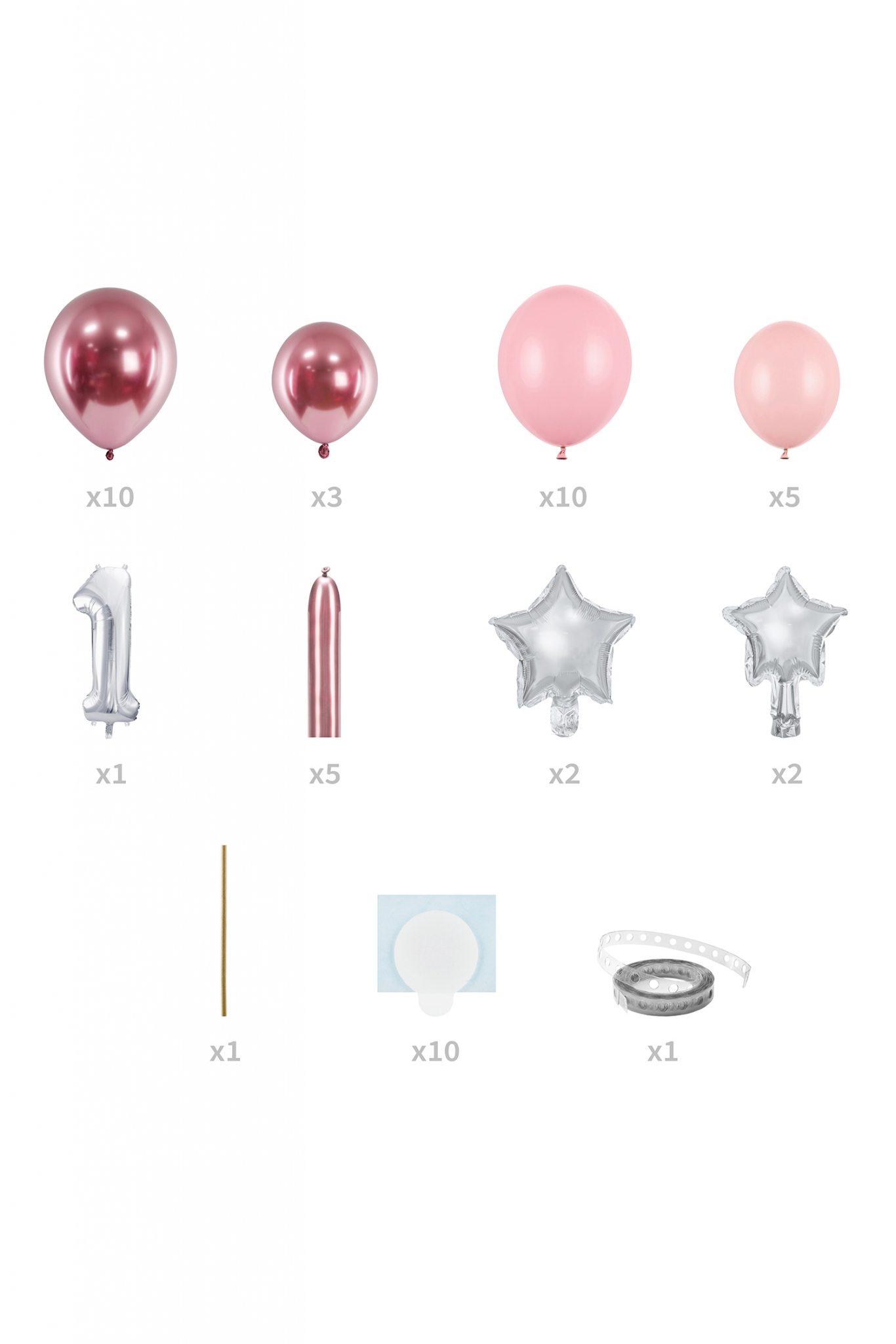 Balloon bouquet Number "1" Pink