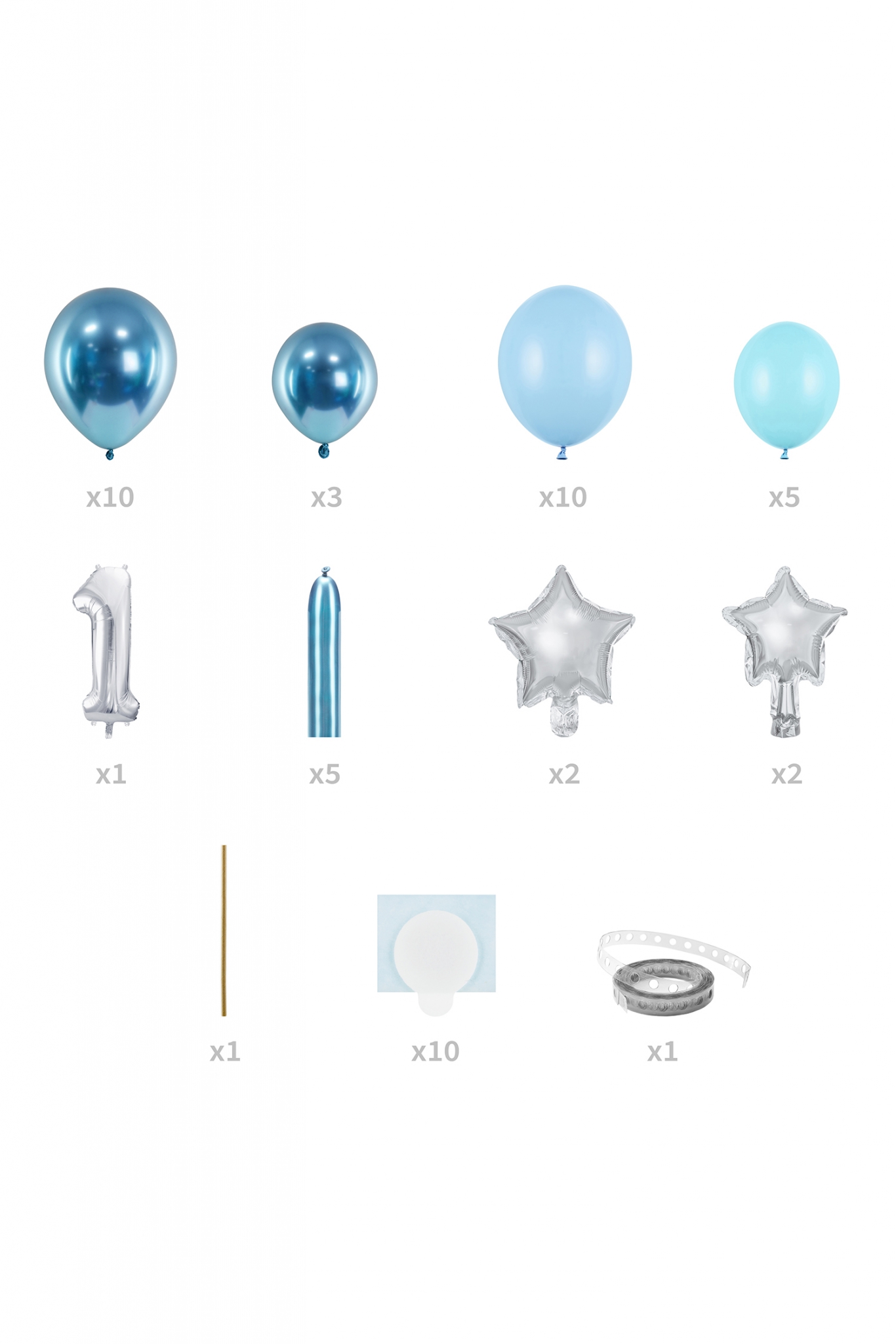 Bukiet balonów Cyfra ''1'' Różowy