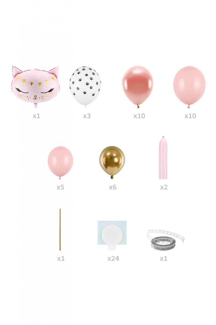 Balloon bouquet Kitten Pink