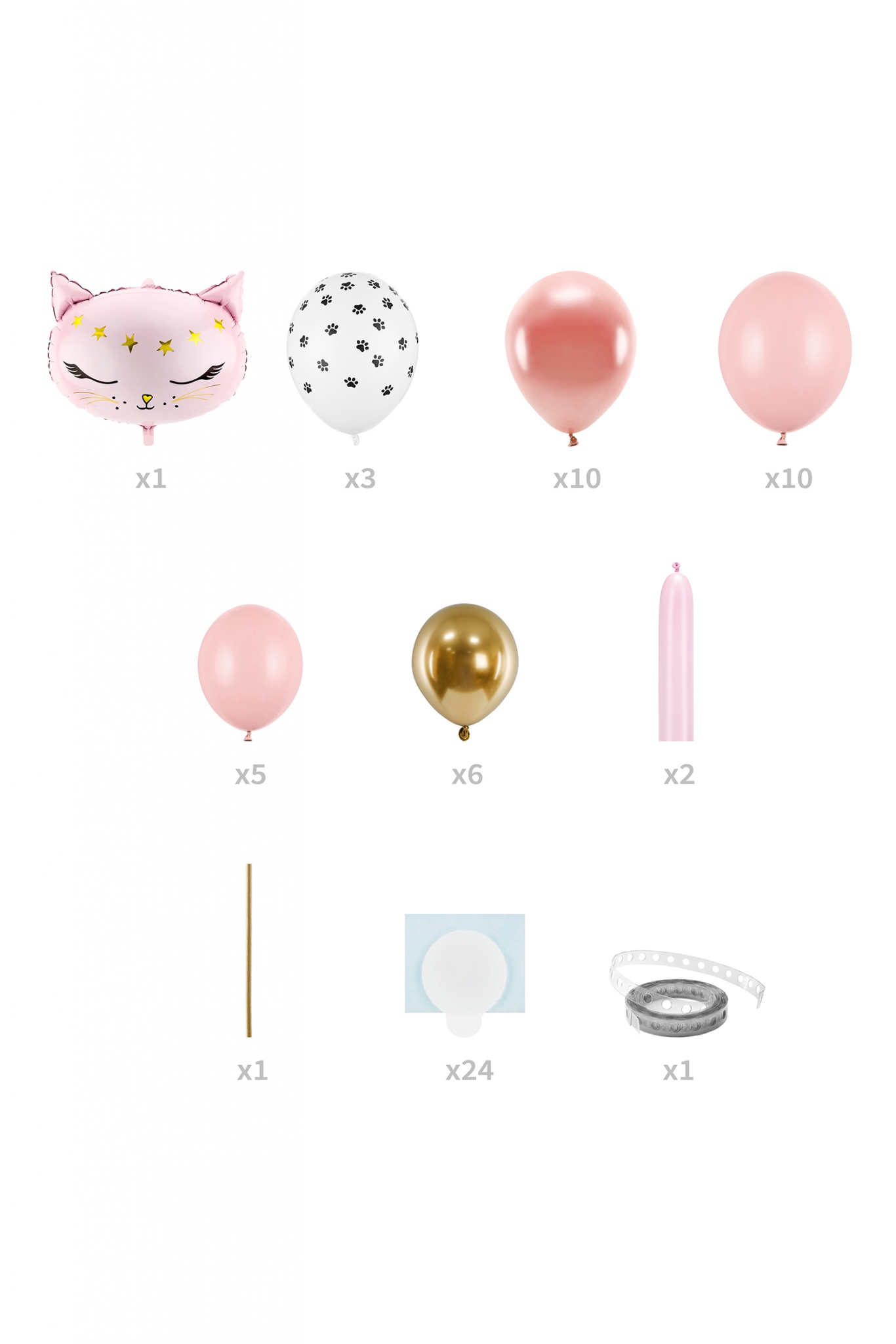 Balloon bouquet Kitten Pink