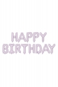 Balon foliowy Happy Birthday matowy