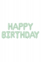 Balon foliowy Happy Birthday matowy