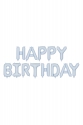 Balon foliowy Happy Birthday matowy