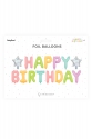 Balon foliowy Happy Birthday mix