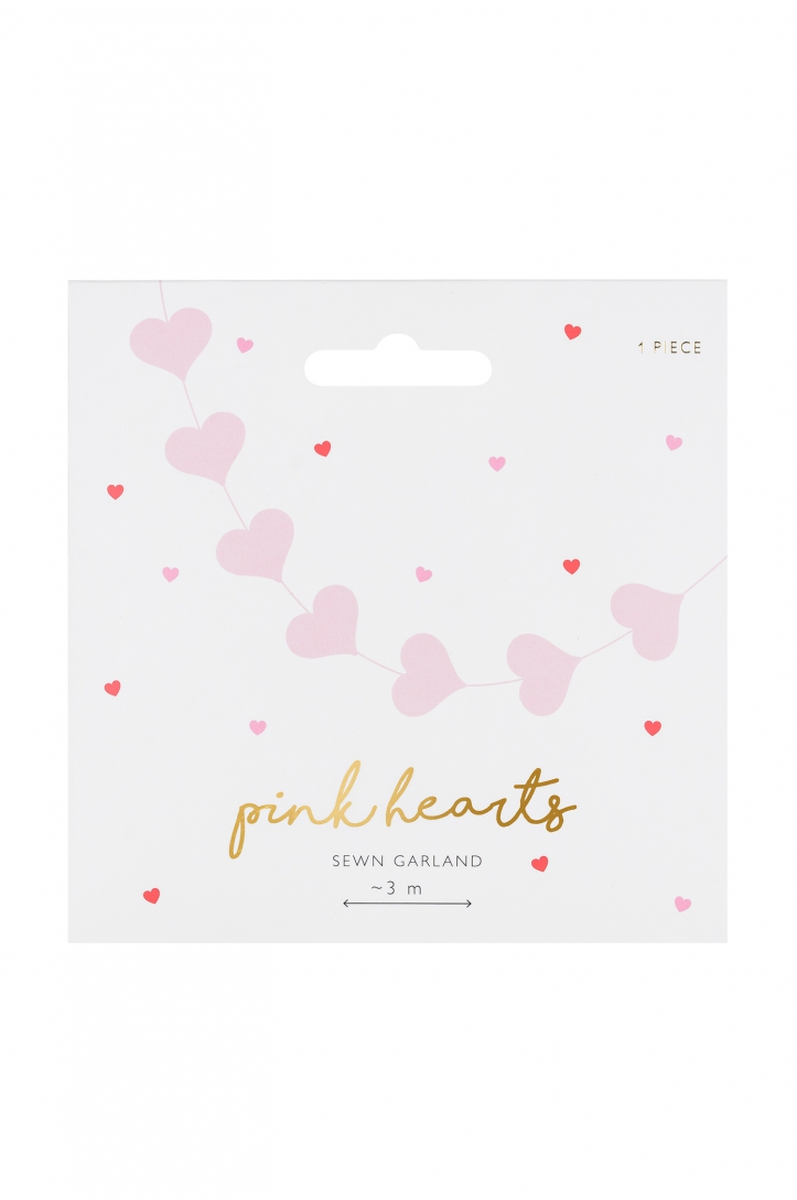 Herzgirlande Rosa