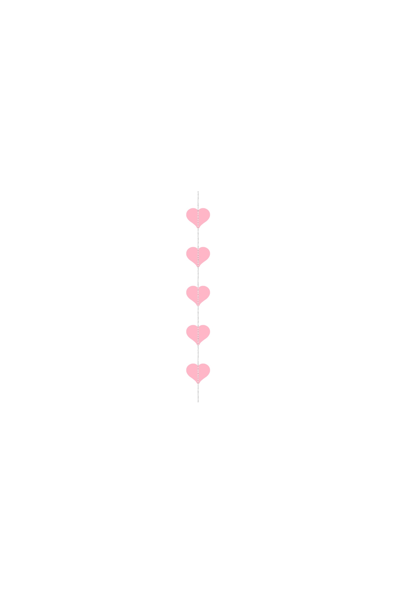 Hearts Garland Pink