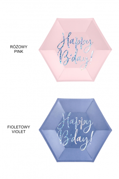 Paper plates "Happy B'day!"