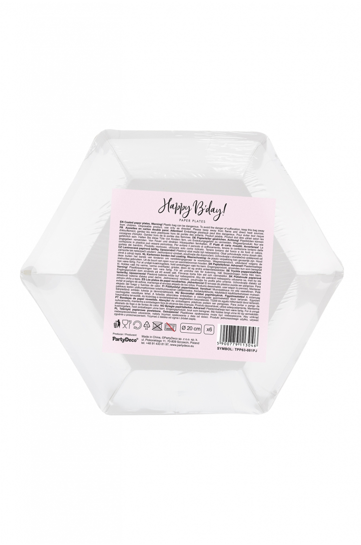 Paper plates "Happy B'day!"