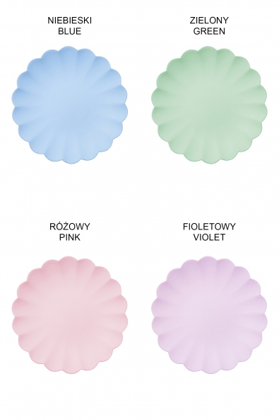 Plastic plates with a frill