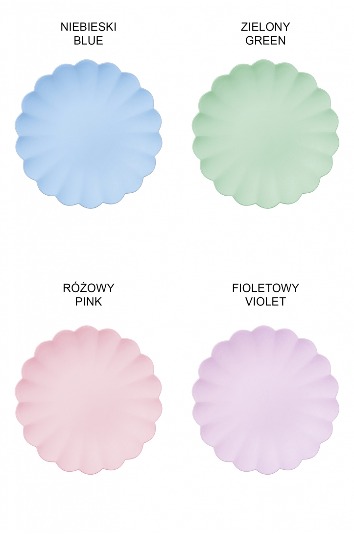 Plastikteller mit Rüschen