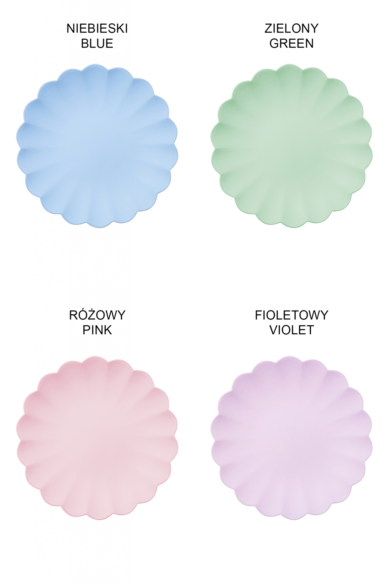 Talerzyki plastikowe Falbanka