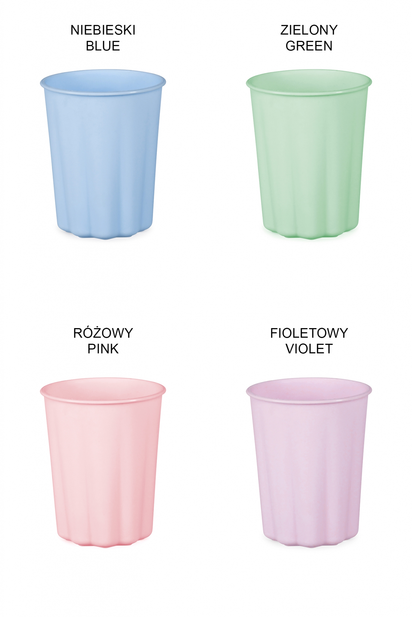 Plastic cups with a frill