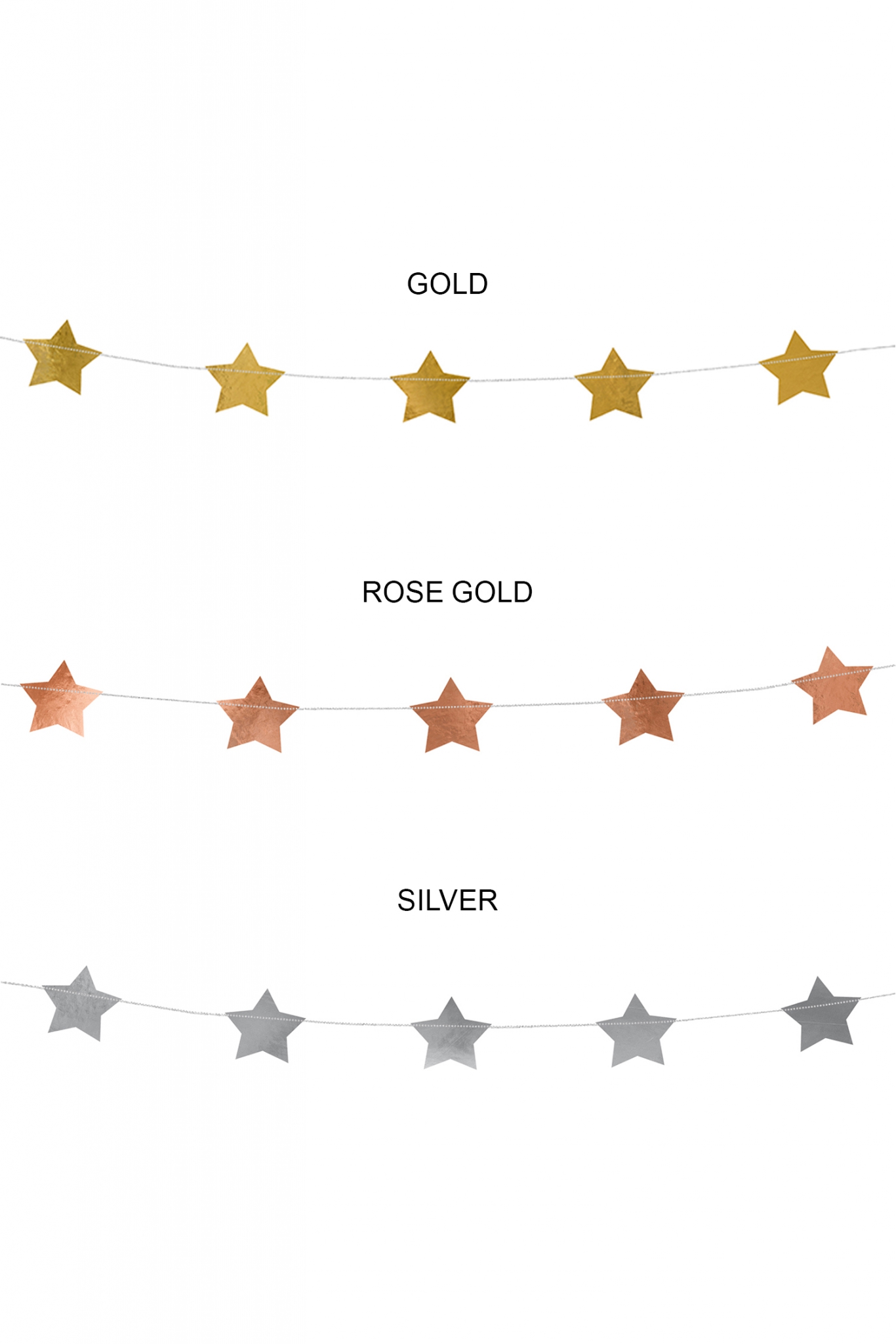 GIRLANDA GWIAZDKI ZŁOTA 3,6 M