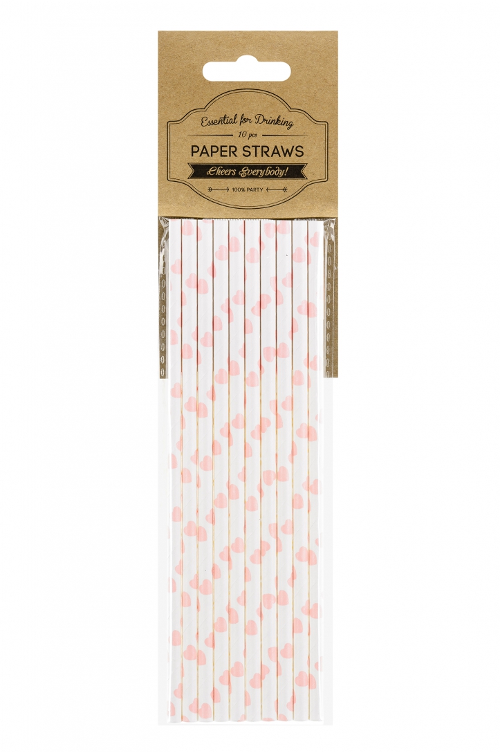 Papierstrohhalme Herzen