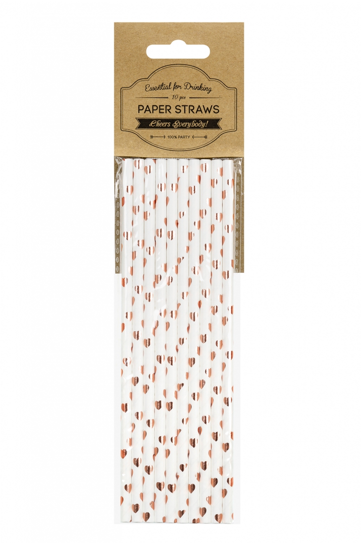 Papierstrohhalme Herzen