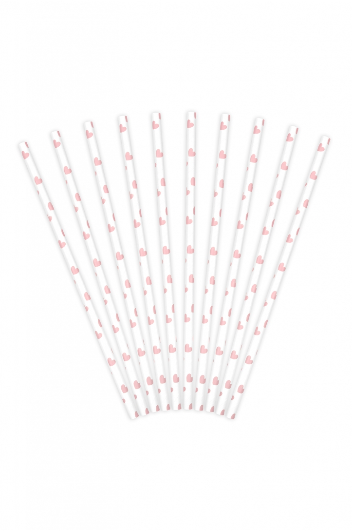 Papierstrohhalme Herzen