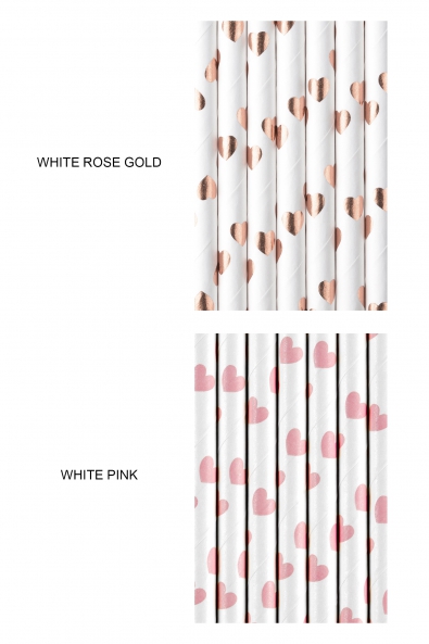 Papierstrohhalme Herzen