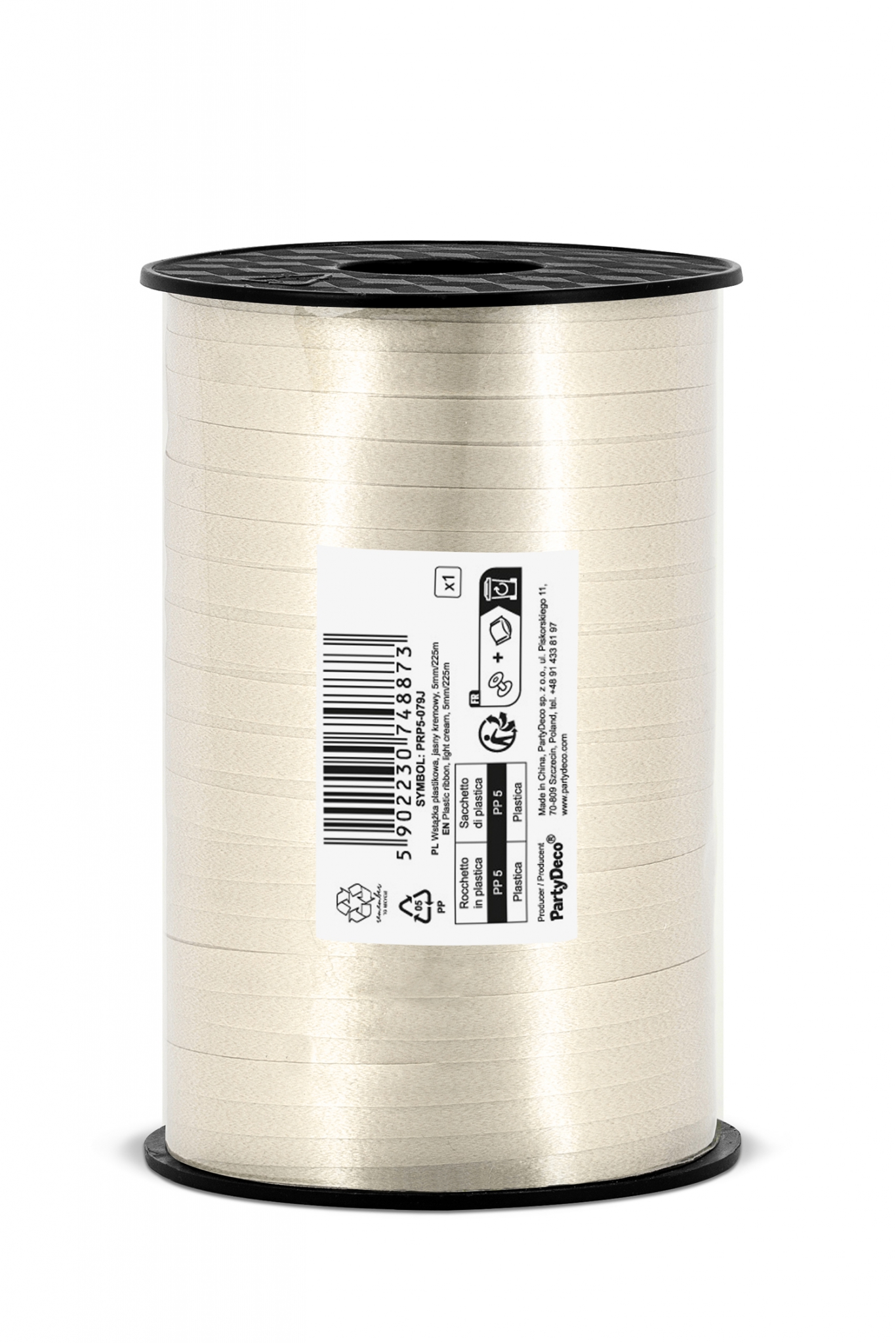 GOLD PLASTIC RIBBON 5mm/225m