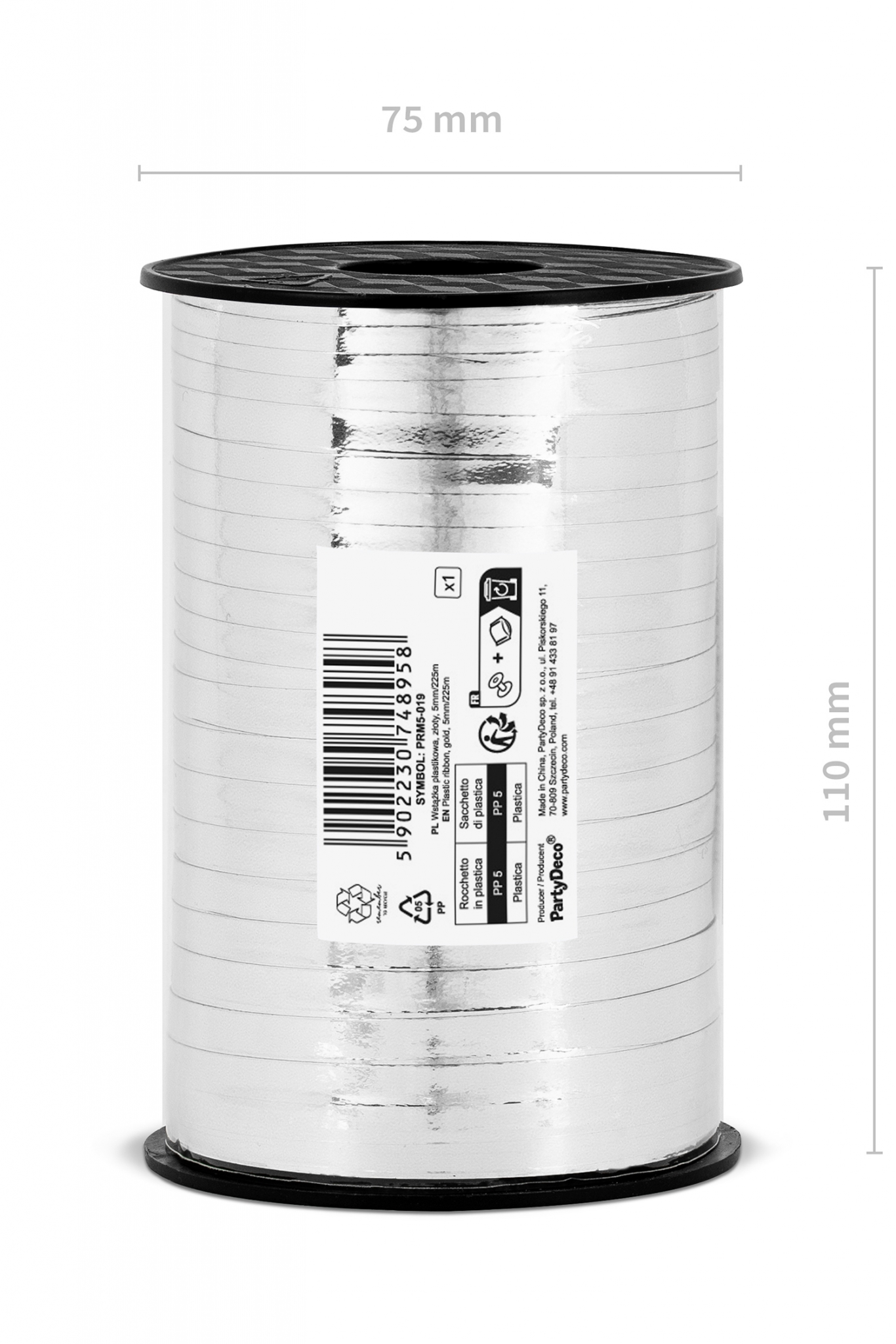 GOLDENES KUNSTSTOFFBAND 5mm/225m