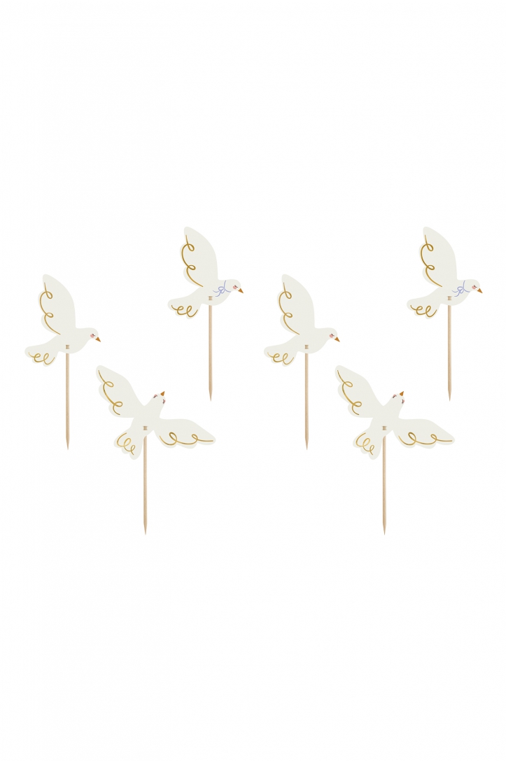 Cupcake decorations - Doves