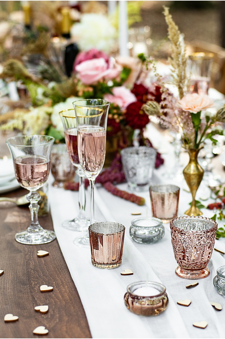 Glass candle holder 6cm