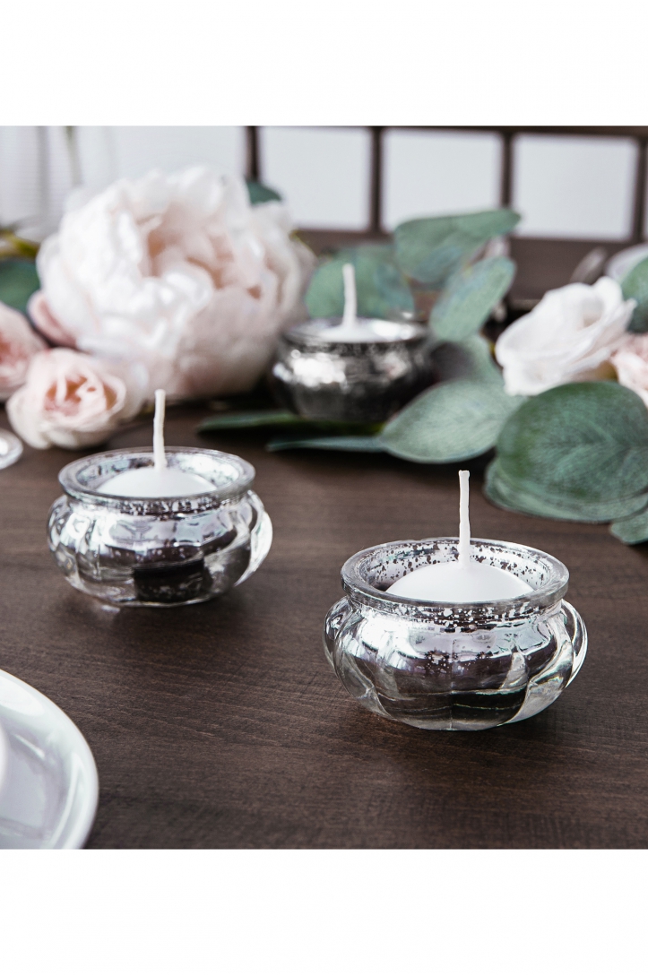 Glass candle holder 3cm