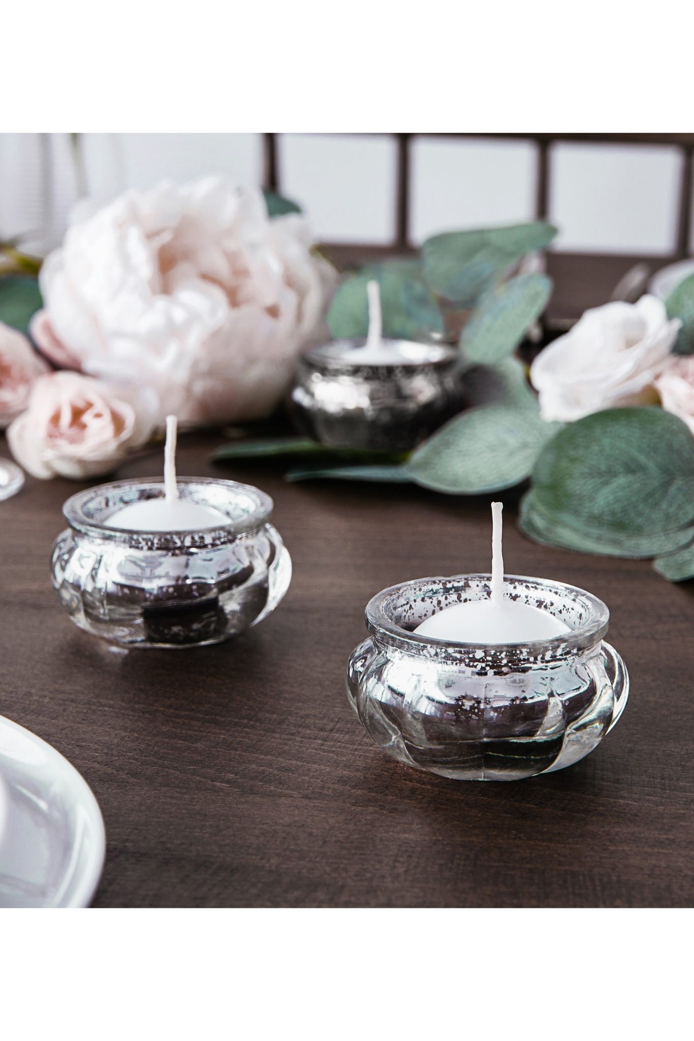 Glass candle holder 3cm