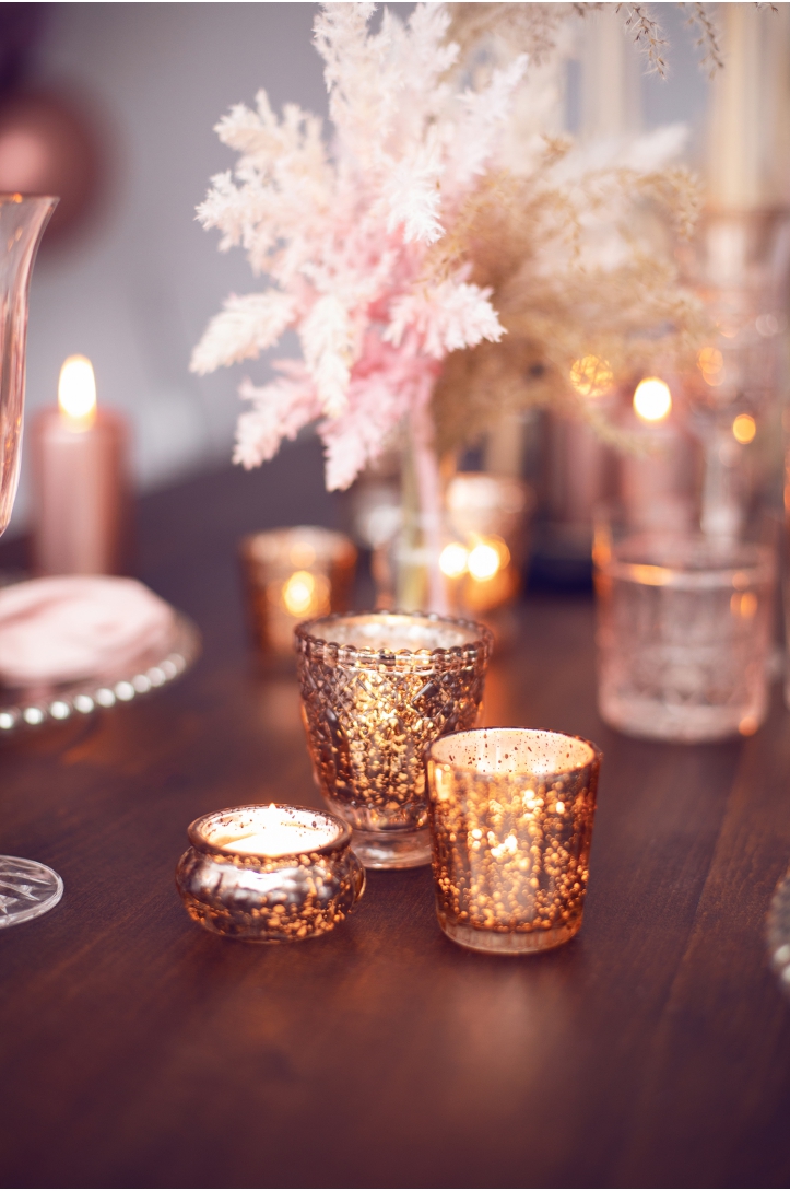 Glass candle holder 3cm