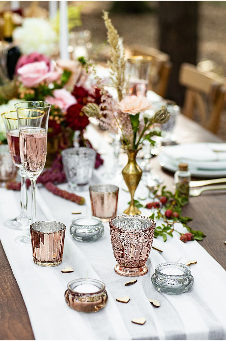 Glass candle holder 3cm