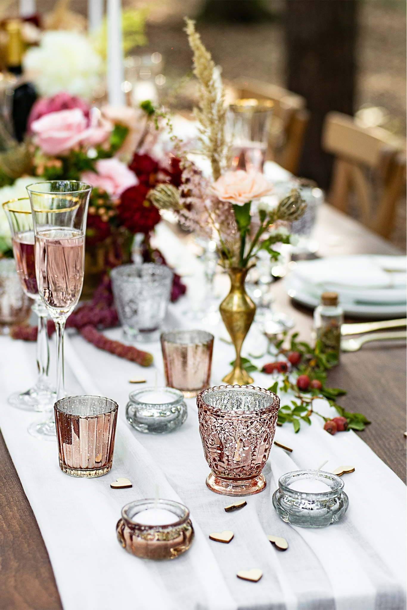 Glass candle holder 3cm