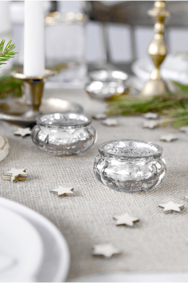 Glass candle holder 3cm