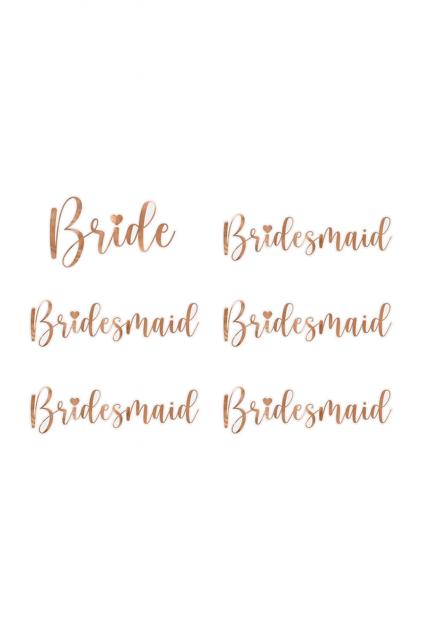 Glass Stickers "Bride & Bridesmaid"