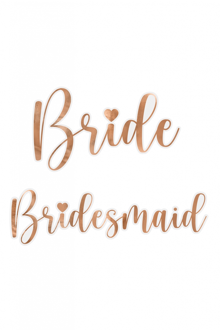 Glasaufkleber ''Bride & Bridesmaid''