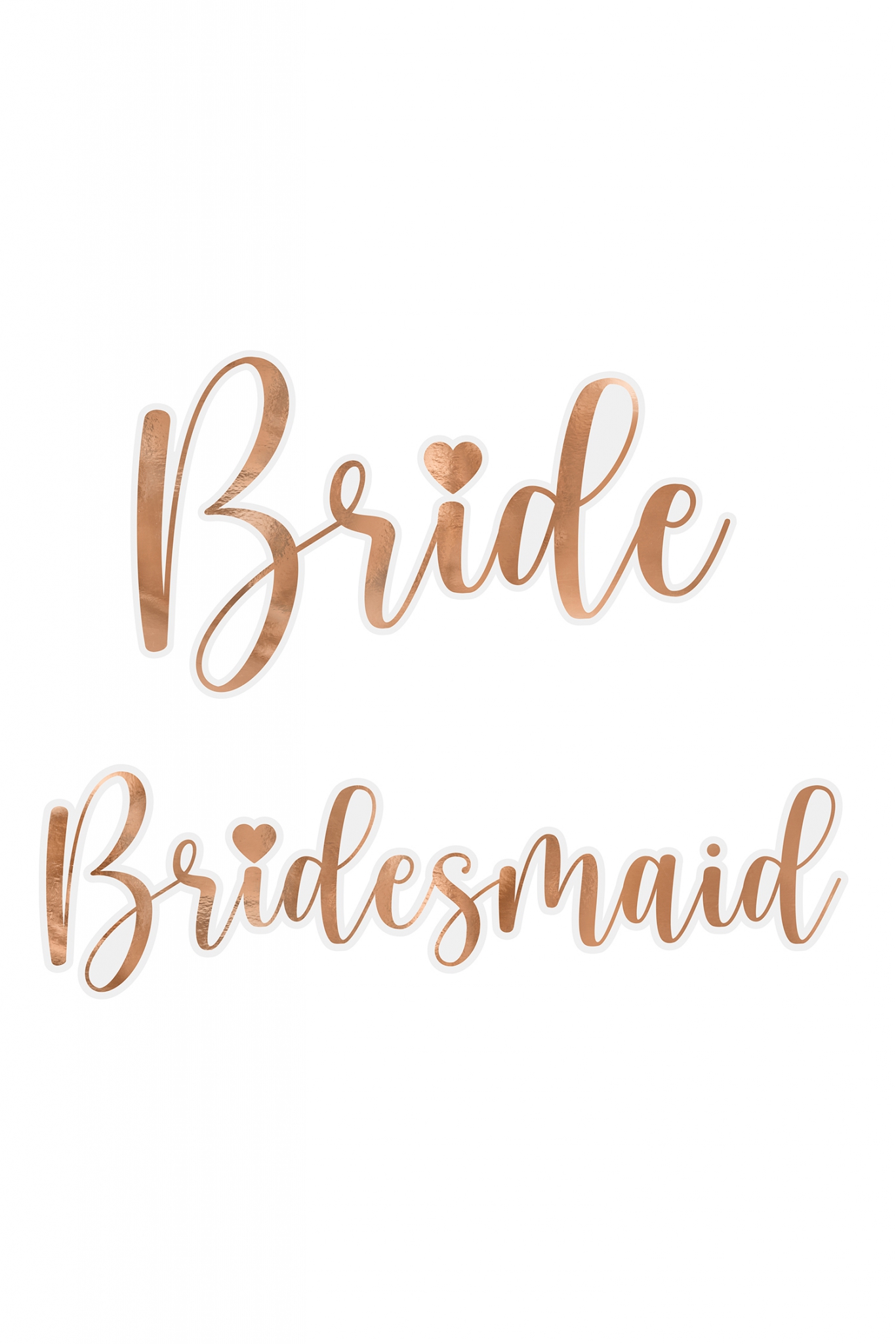 Glass Stickers "Bride & Bridesmaid"