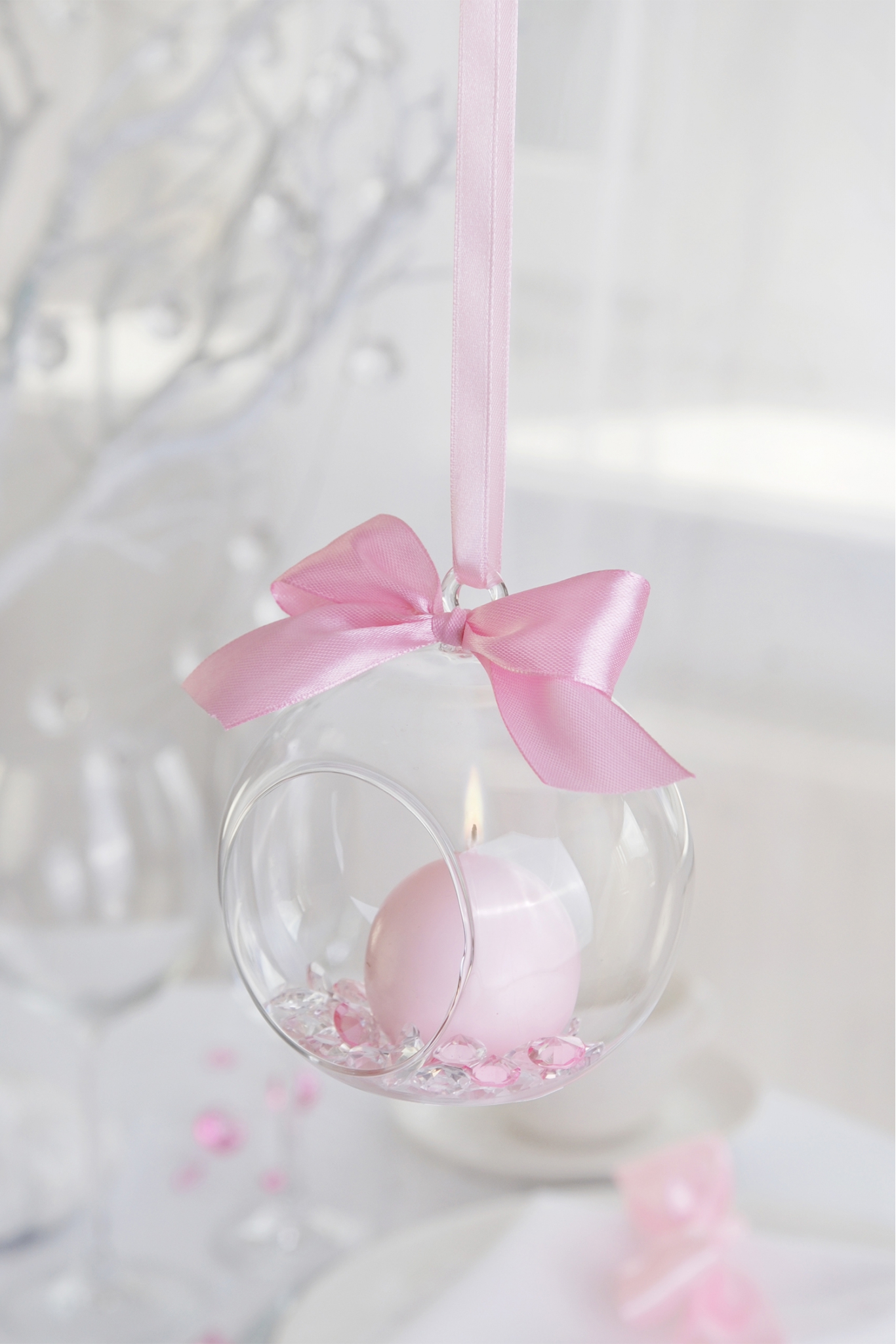 Glass Globe Candle Holders