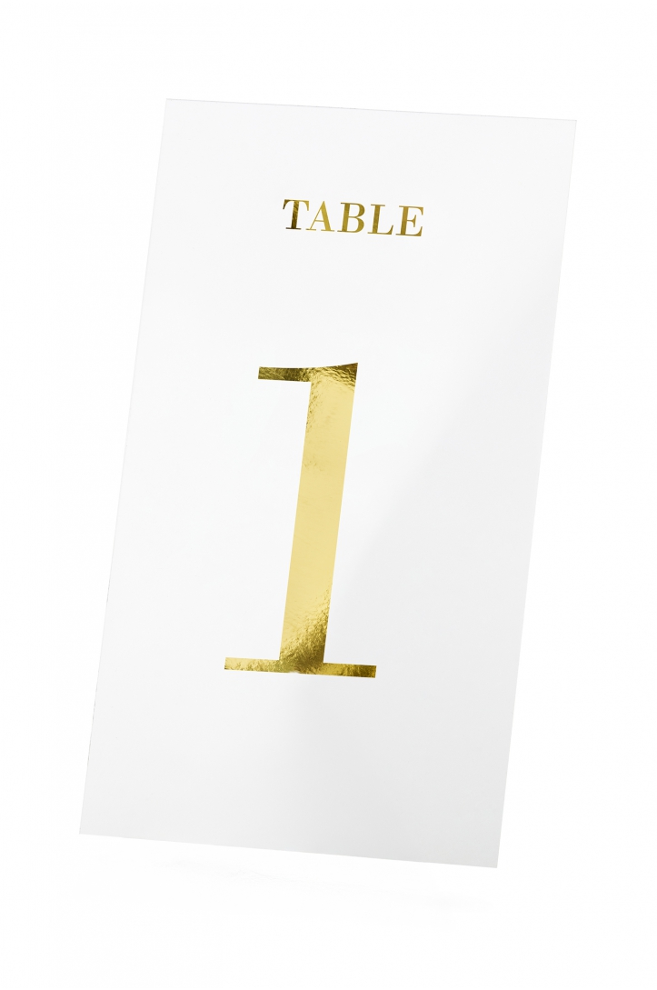 Table numbers transparent